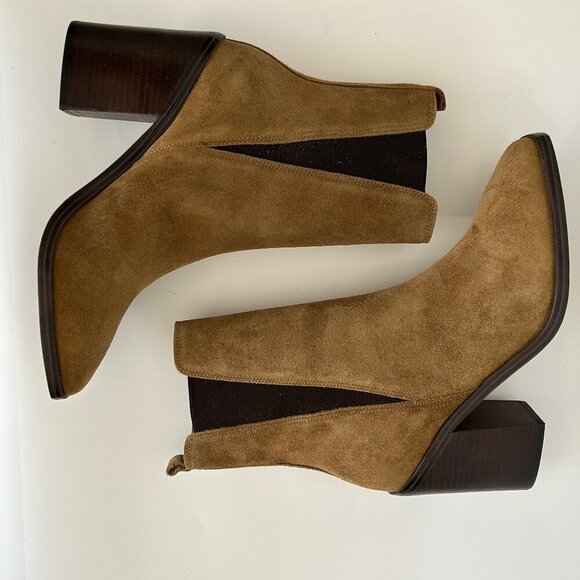 Marc Fisher Shoes - NWT MARC FISHER Leather Block Heel Mid-Calf Boots Women's Size 8.5